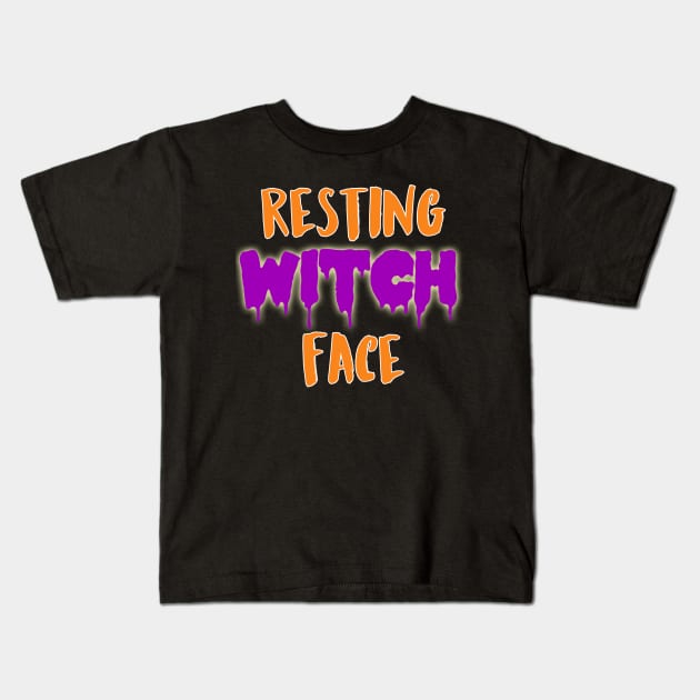 Resting Witch Face Kids T-Shirt by charlescheshire